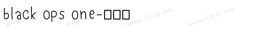 black ops one字体转换